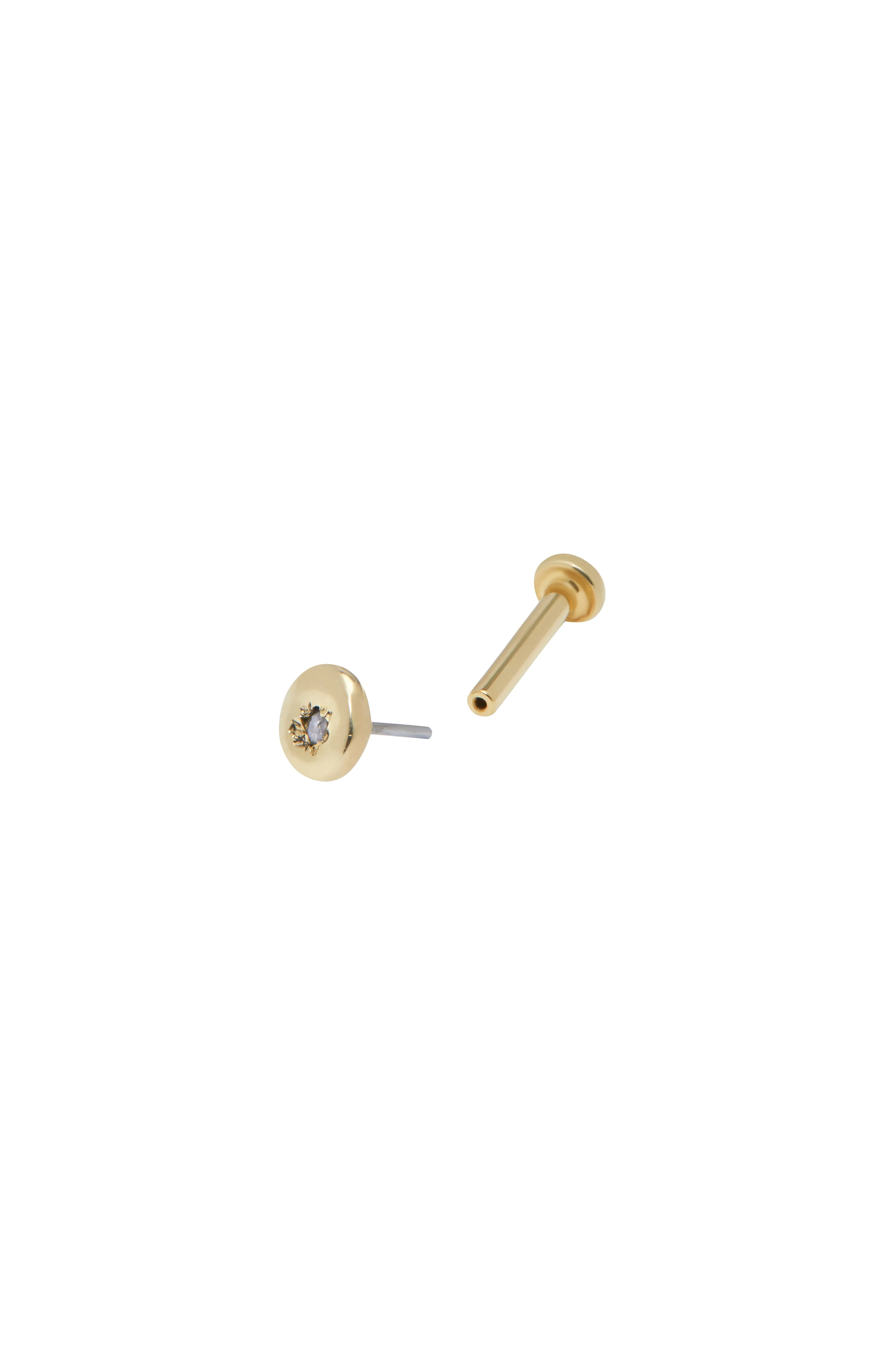 Artefact Salt & Pepper Diamond Piercing Frontal Yellow Gold