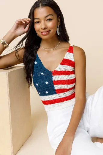 Astin American Flag Tank Top