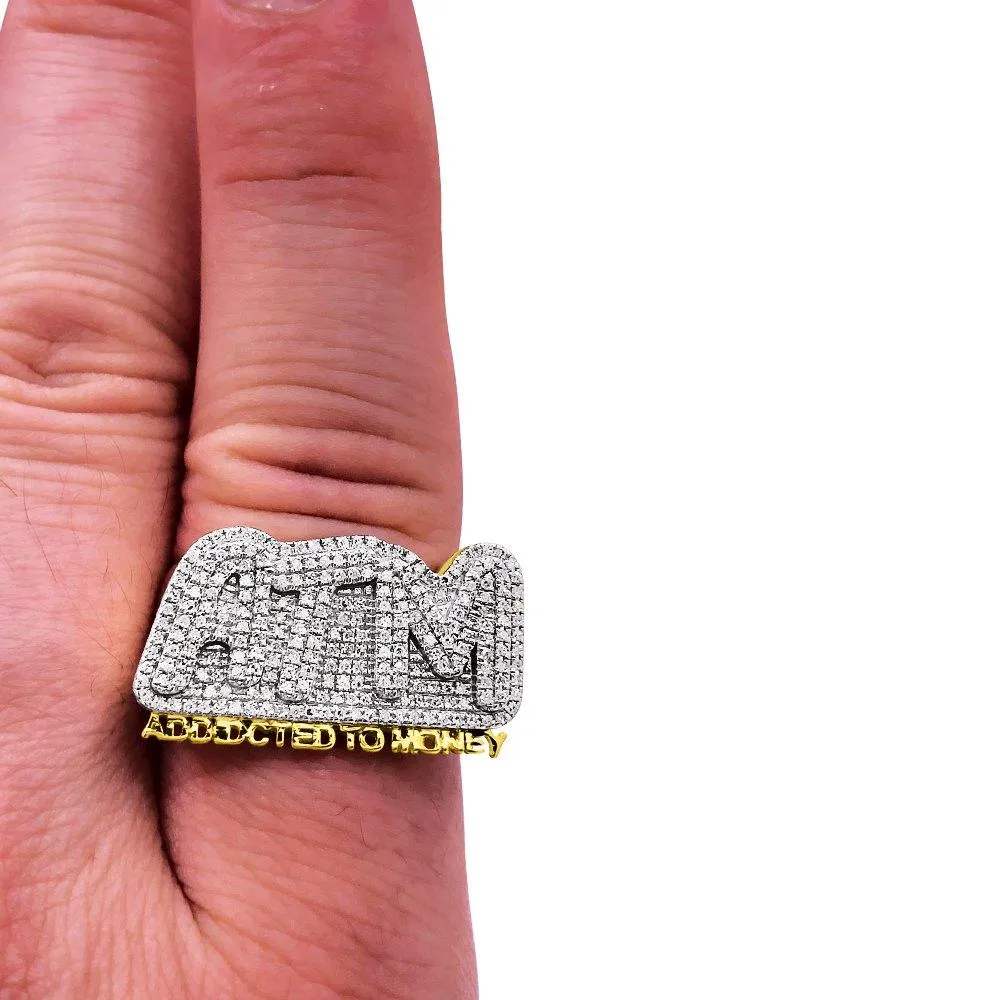 ATM Addicted to Money .53cttw Diamond 10K Yellow Gold Ring