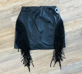 ‘’AVA’’ BLACK FRINGE SKIRT