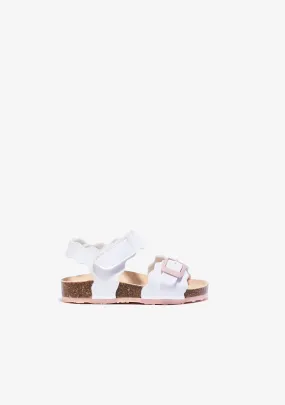 Baby's White Bio Sandals Patent Leather