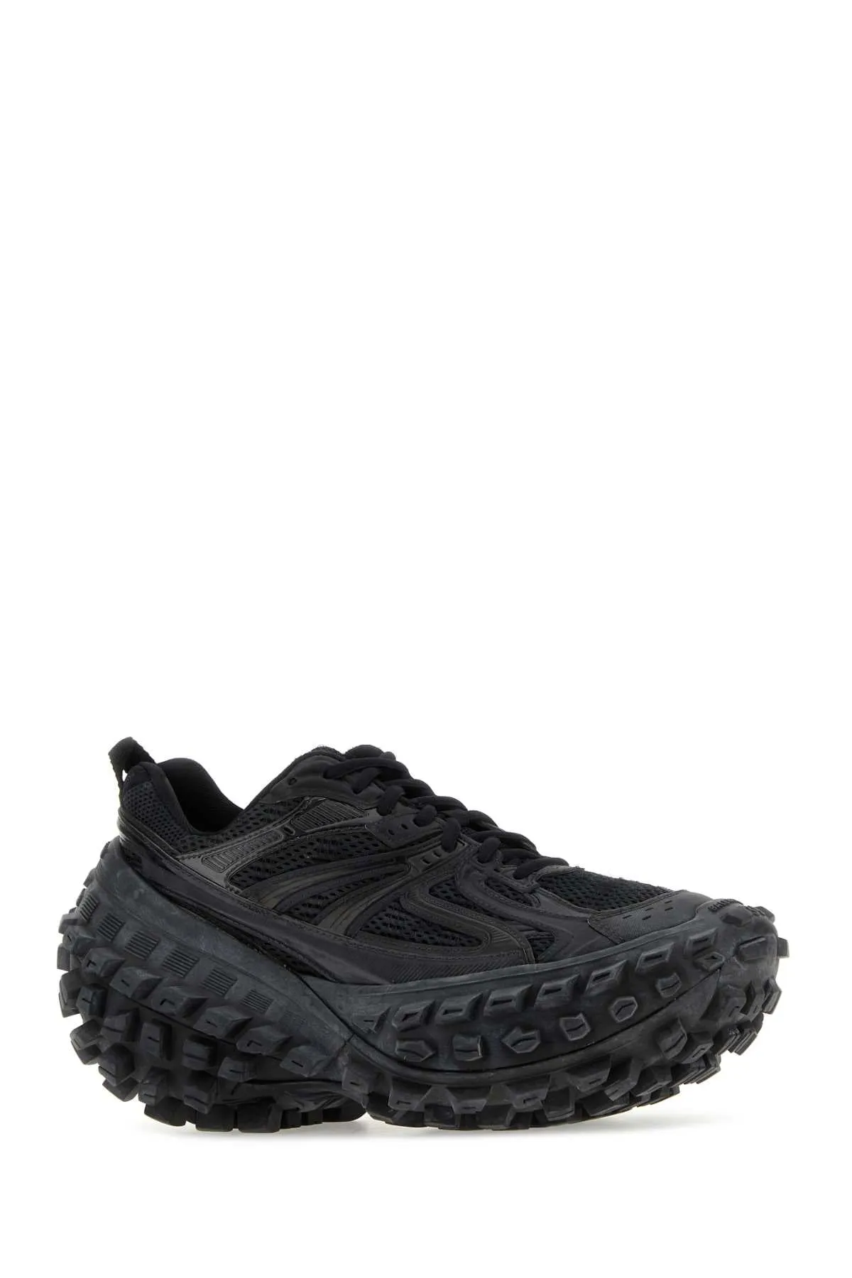 Balenciaga Black Nylon And Mesh Bouncer Sneakers