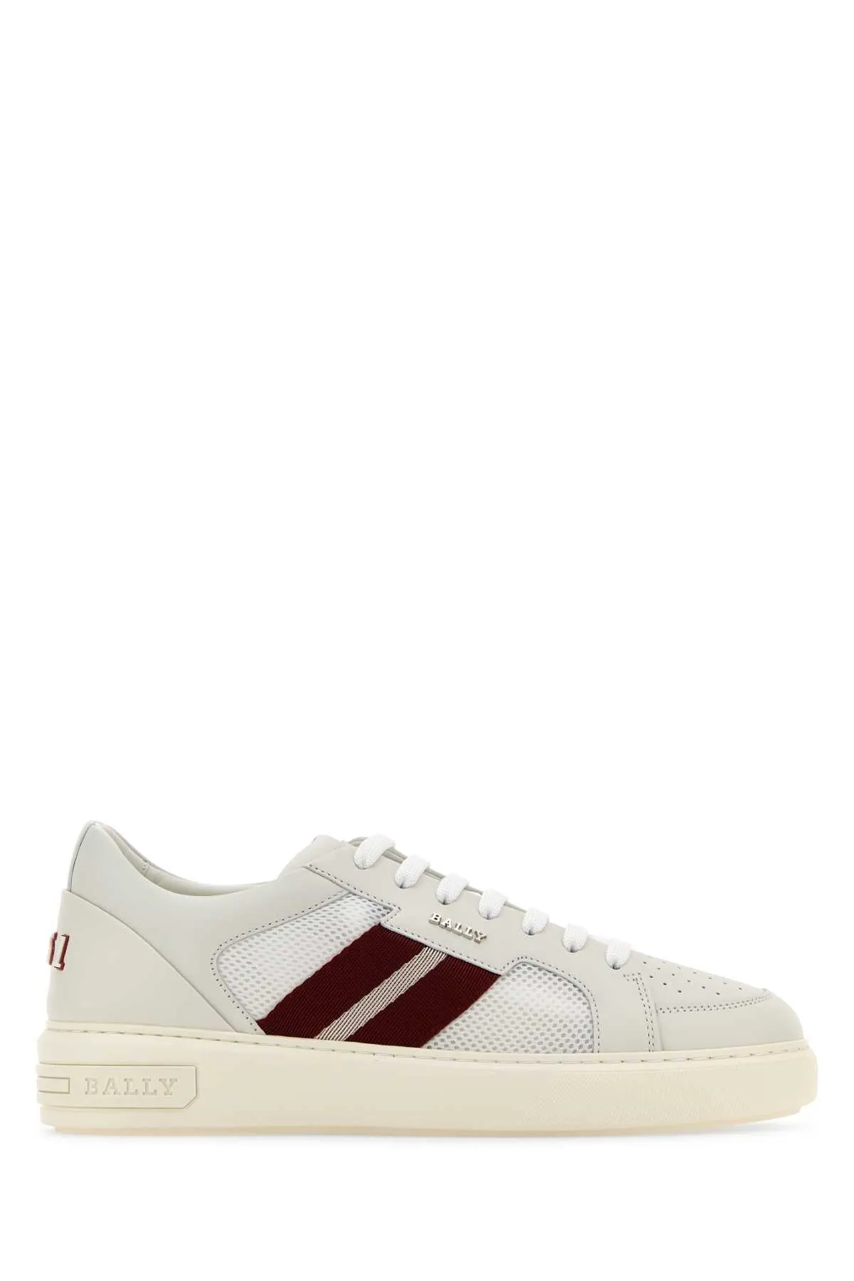 Bally White Leather And Fabric Melys Sneakers