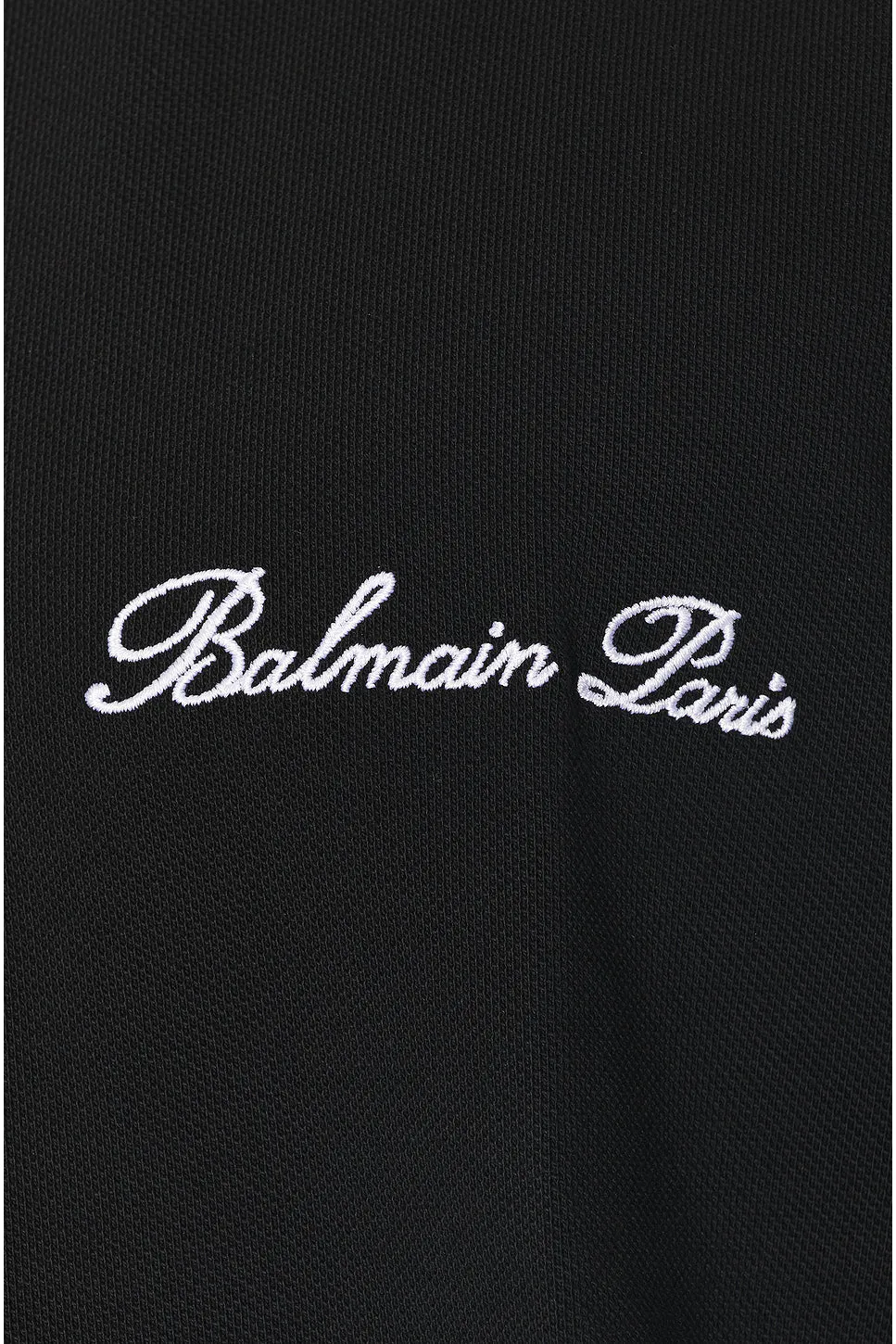 BALMAIN Signature Embroidered Zipped Polo