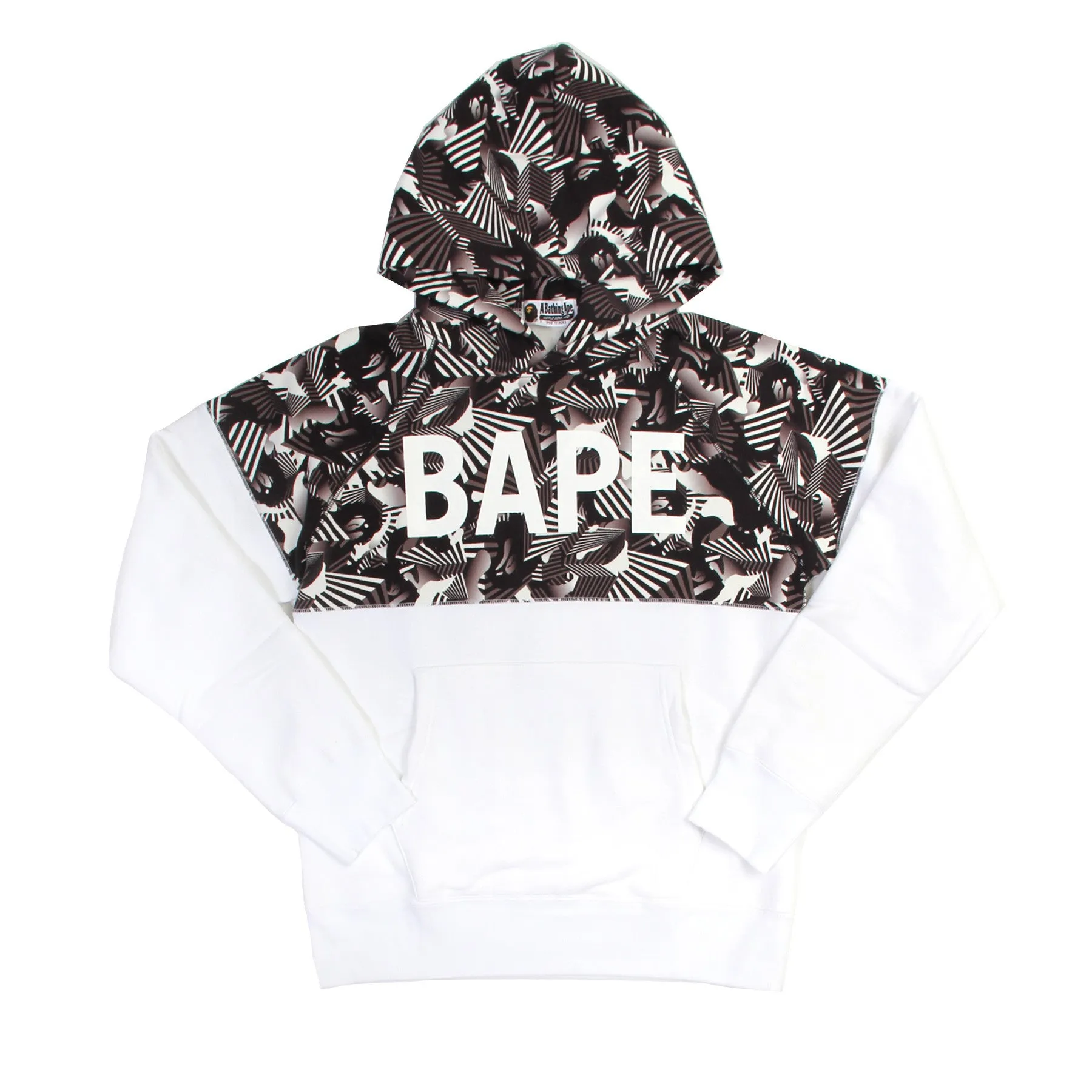 BAPE Dazzle Camo Multi Pattern Pullover (Black/White)