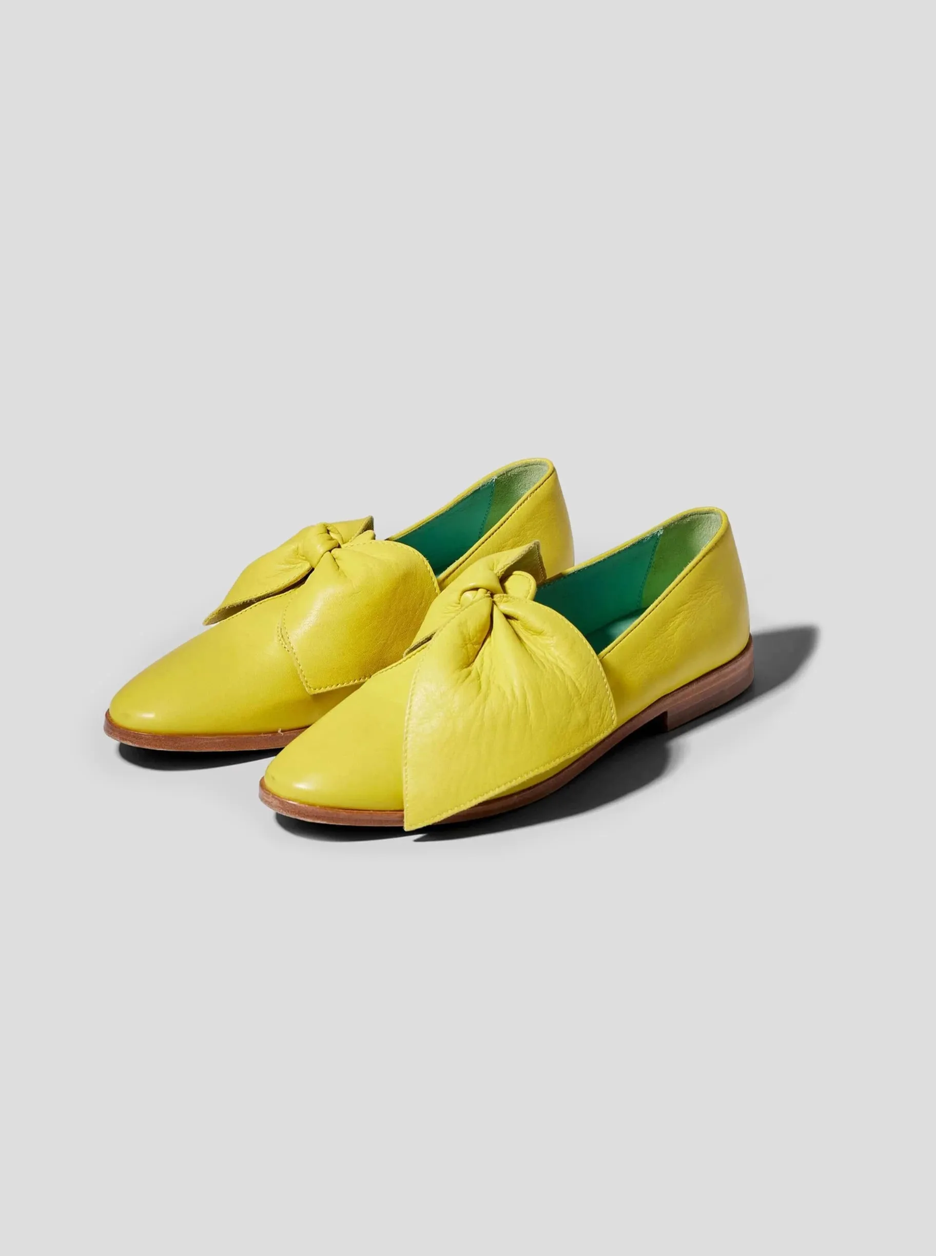 BB Ballerina Shoes in Yellow Leather