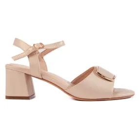 Beige elegant high-heeled sandals by Sergio Leone