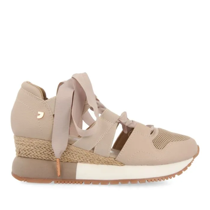 BEIGE ESPADRILLE SNEAKERS FOR WOMEN LIZARDA