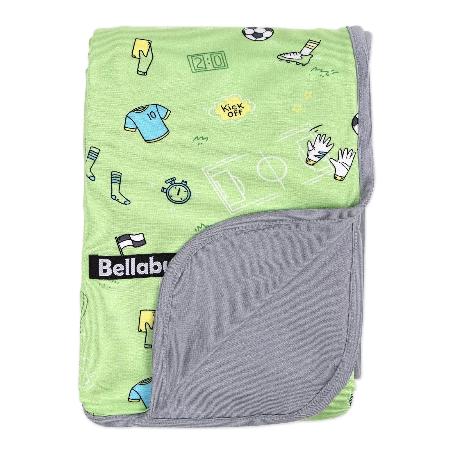 Bellabu Bear 2 Layer Bamboo Blanket - Soccer