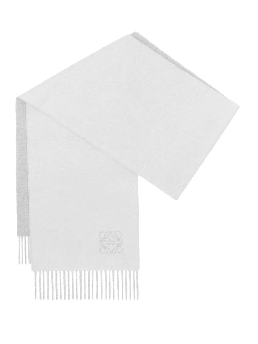 Bicolour scarf in wool and cashmere