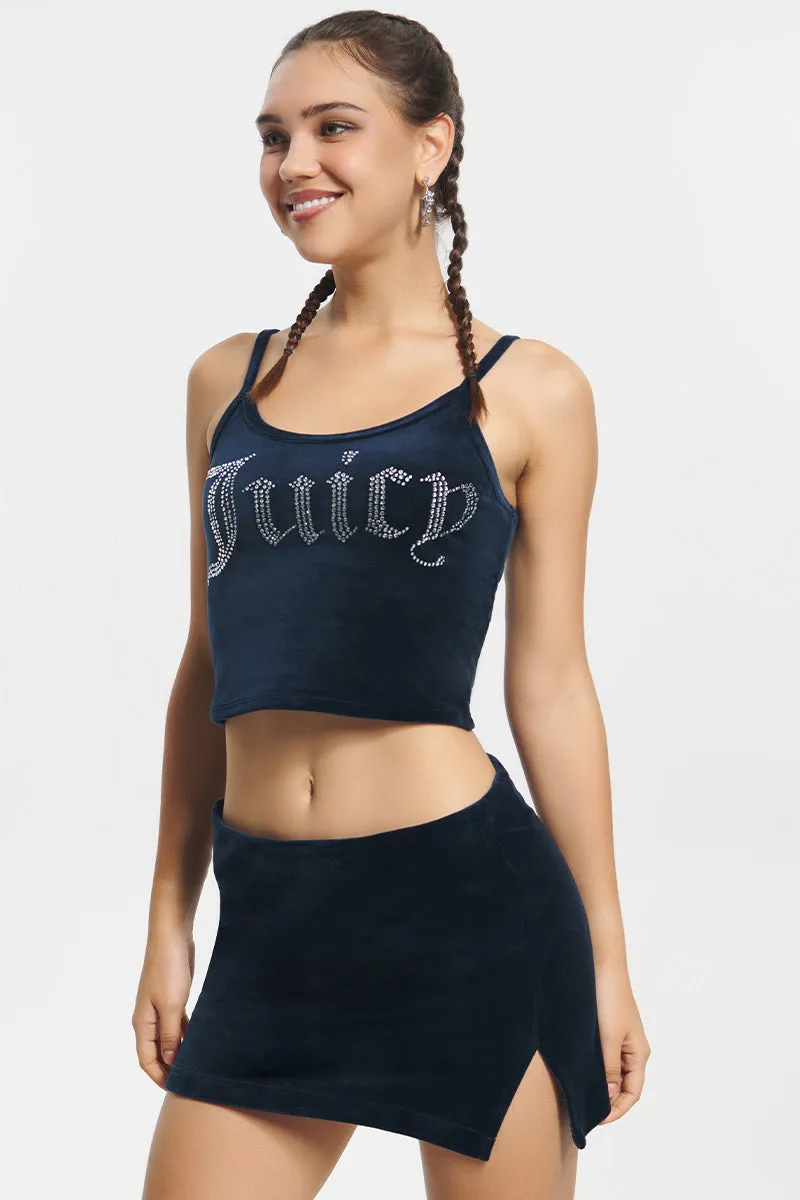 Big Bling Velour Tank Top