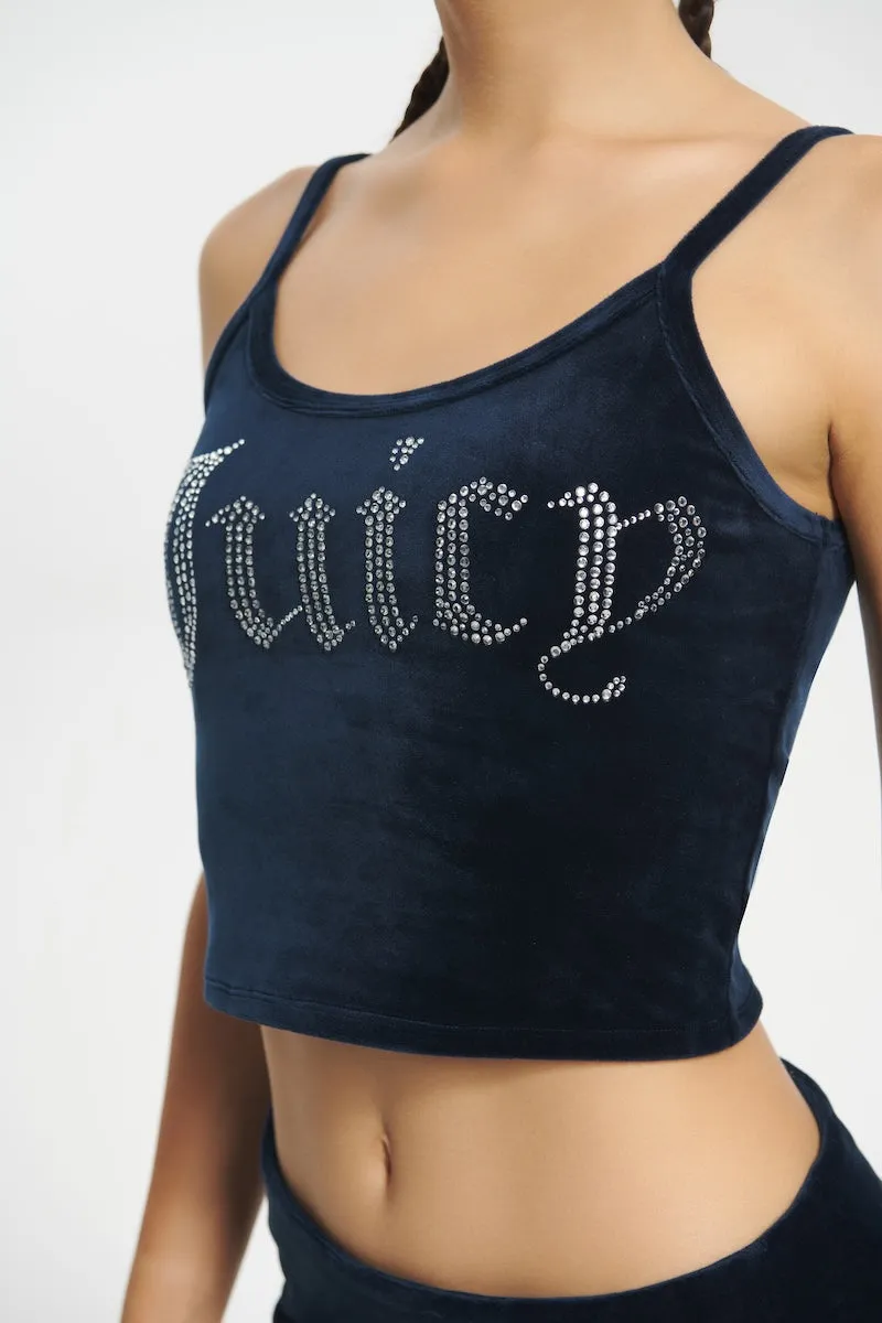 Big Bling Velour Tank Top