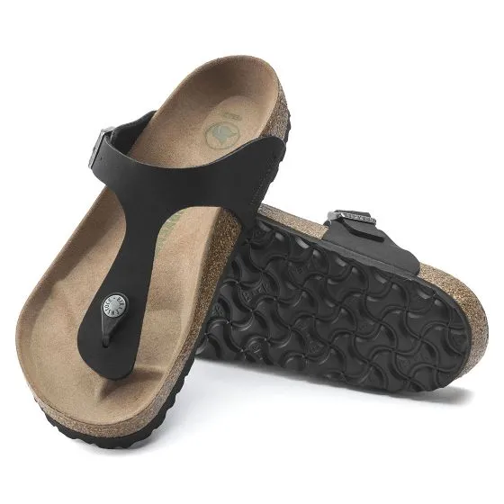 Birkenstock Unisex Gizeh Birkibuc Earthy Black Sandals - Narrow Fit