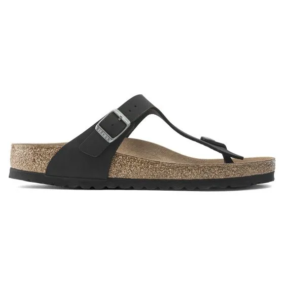 Birkenstock Unisex Gizeh Birkibuc Earthy Black Sandals - Narrow Fit