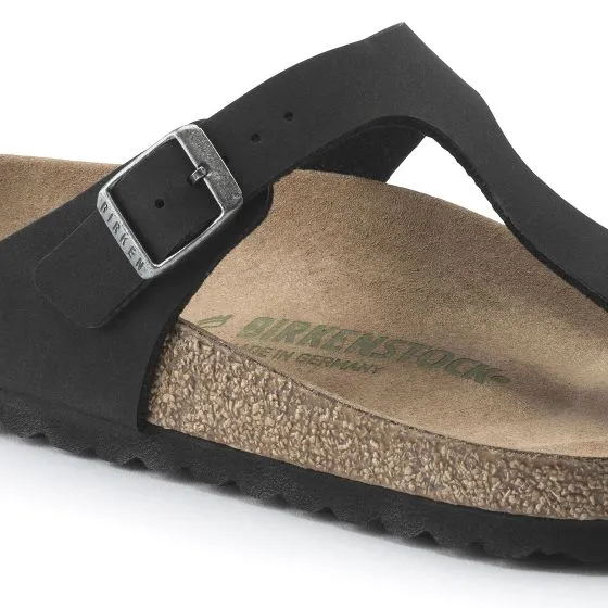 Birkenstock Unisex Gizeh Birkibuc Earthy Black Sandals - Narrow Fit