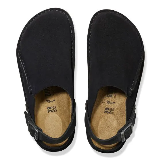 Birkenstock W' Lutry Premium Black, Suede Leather Sandals