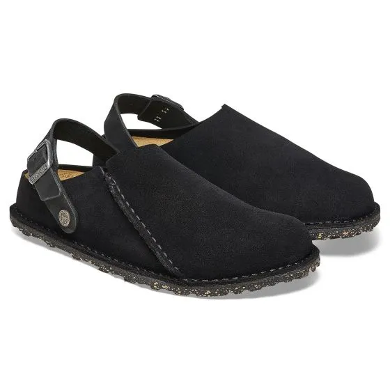 Birkenstock W' Lutry Premium Black, Suede Leather Sandals