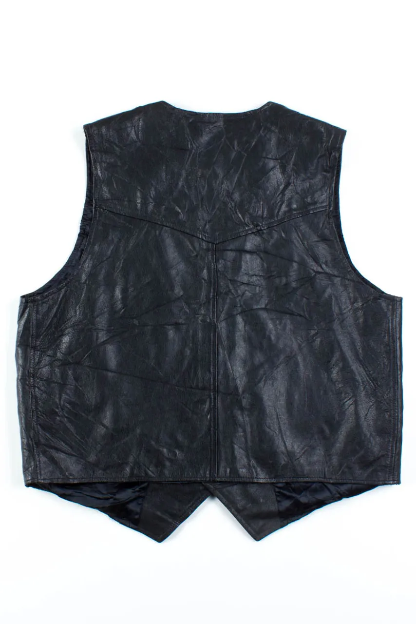 Black Camel Leather Vest