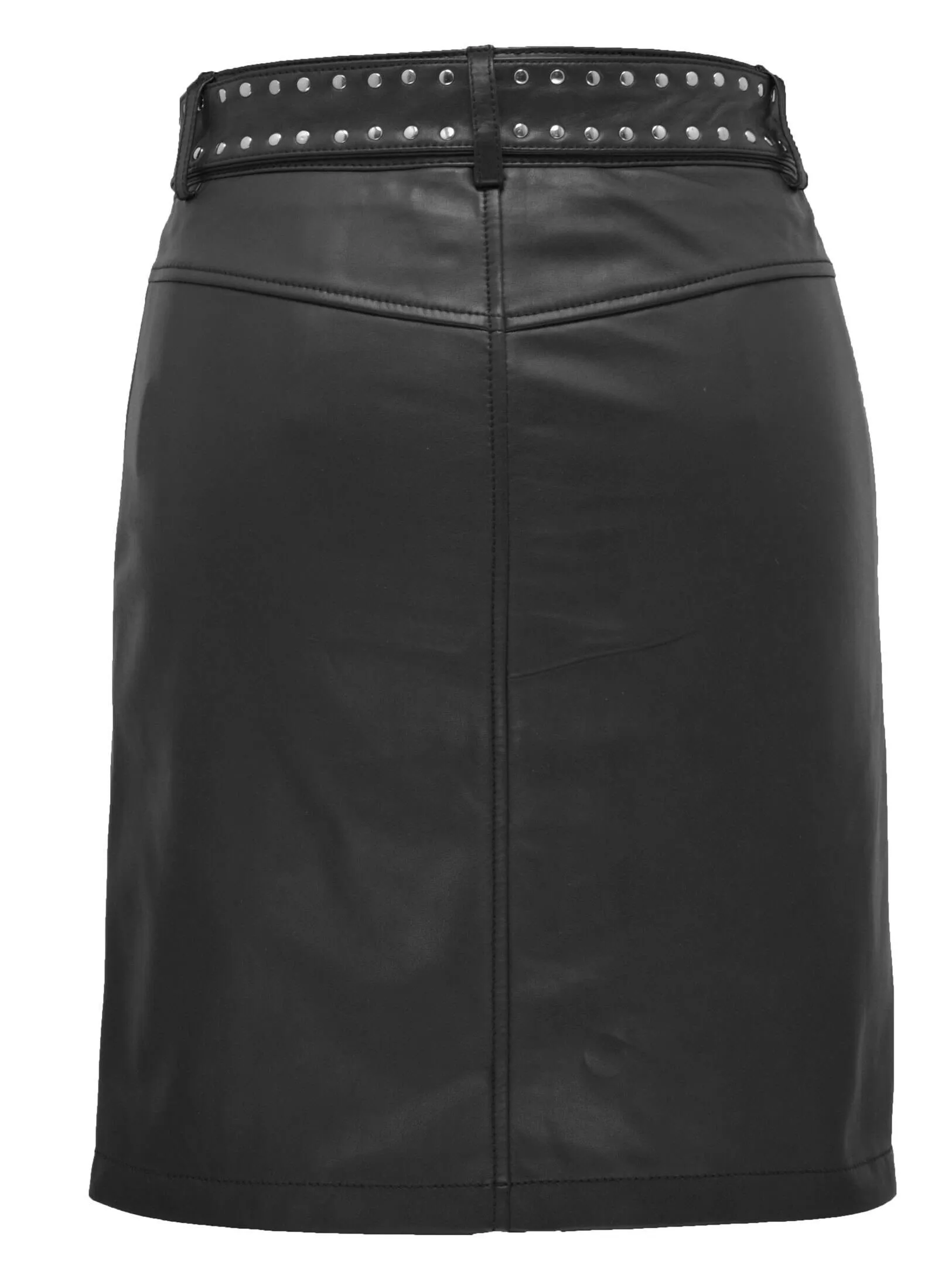 Black leather skirt edvige