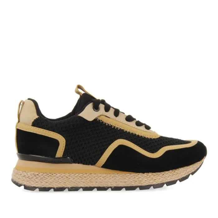 BLACK MEDITERRANEAN STYLE SNEAKERS FOR WOMEN RUKAJ