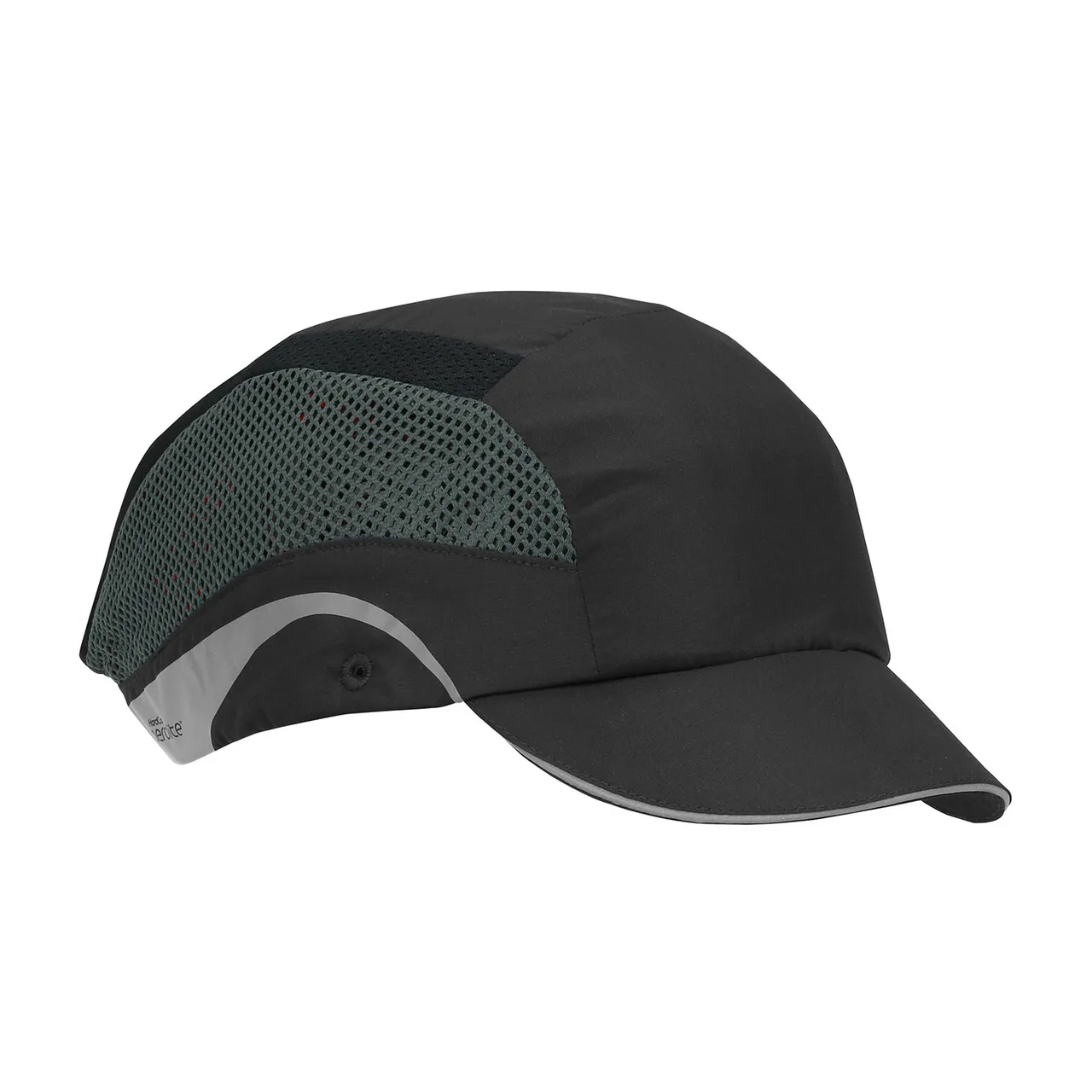 Black OS JSP HardCap AeroLite, Black, Light Weight, Short 2" Brim, HDPE Liner Baseball Cap Style 282-AES150-11
