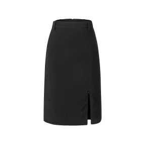 Black Patterned Jacquard skirt-