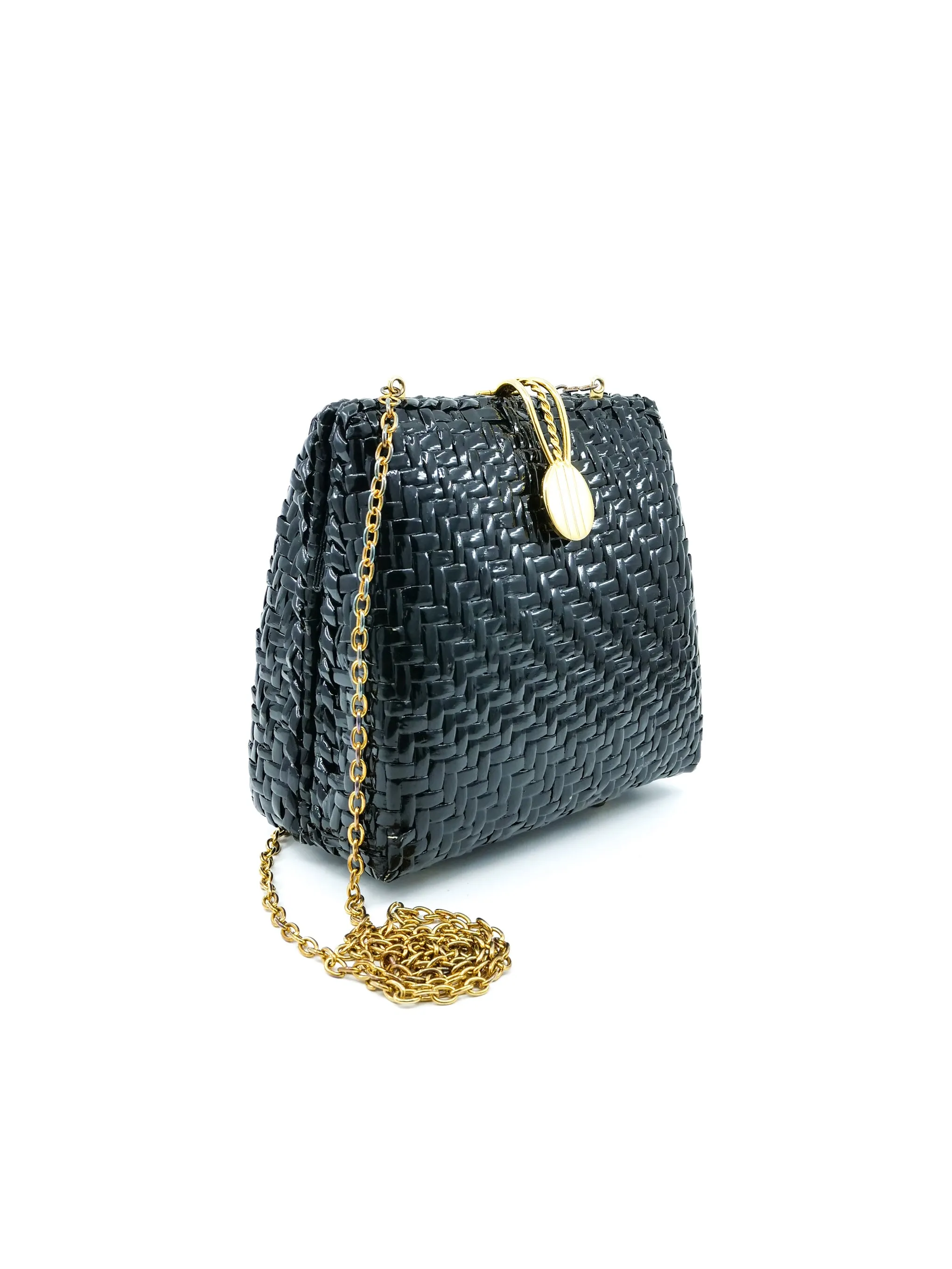 Black Wicker Shoulder Bag