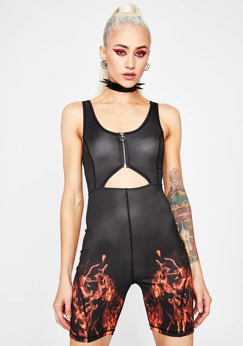 Blazing Glory Cut-Out Romper-