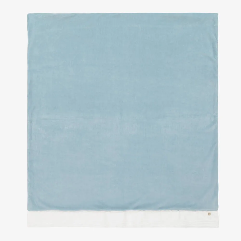 Blue Velour Baby Blanket (85cm)