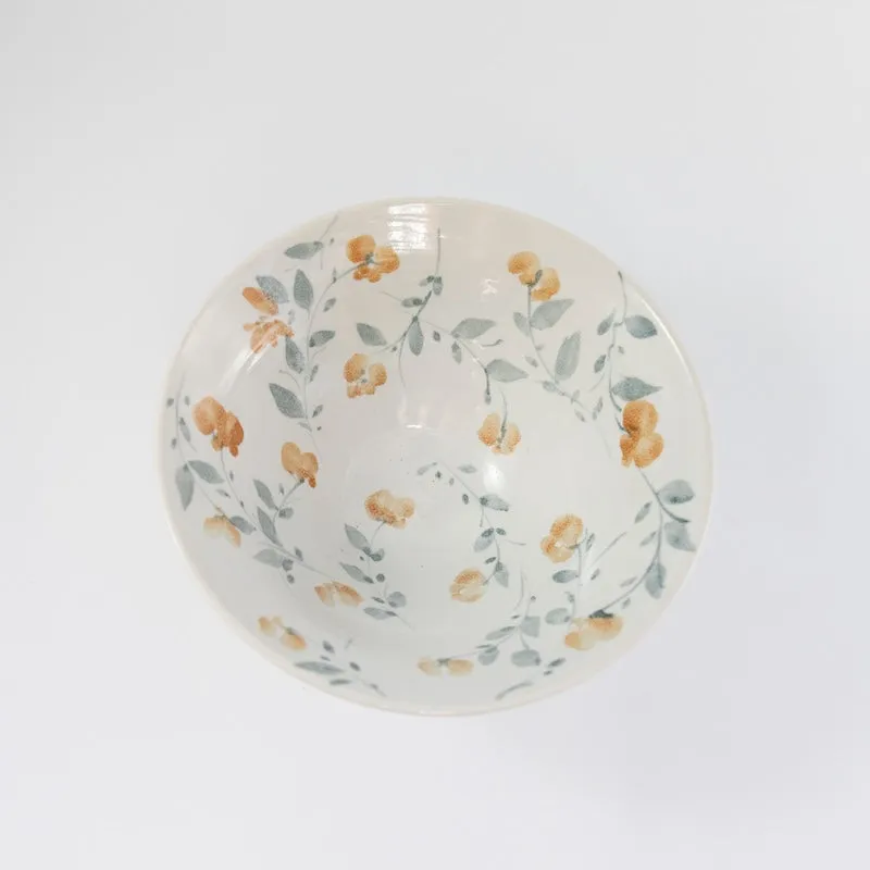 Bowl with Small Yellow Flowers