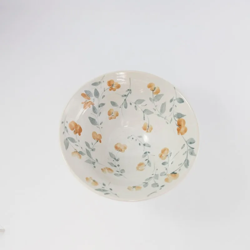 Bowl with Small Yellow Flowers