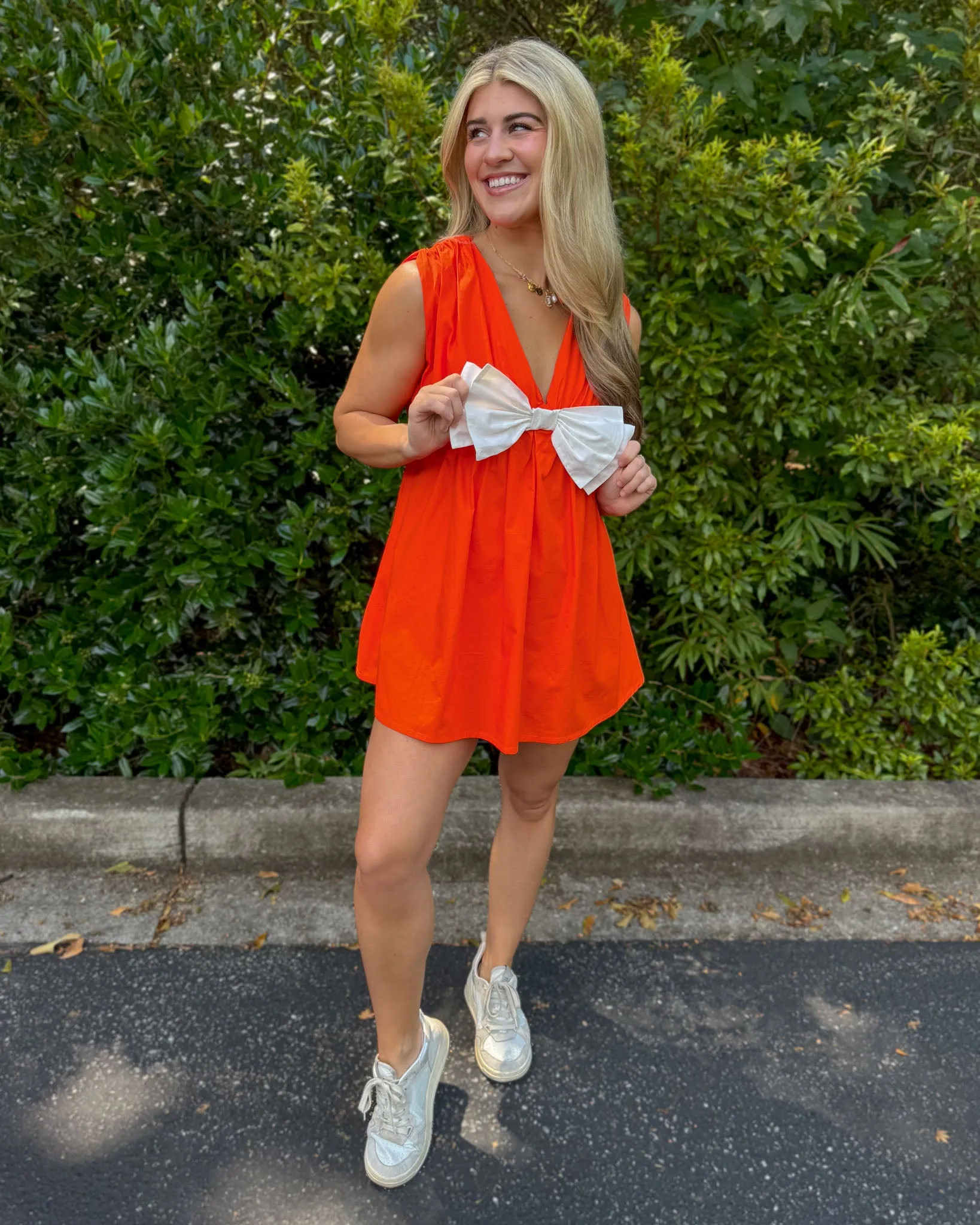 Bowtiful Orange Dress