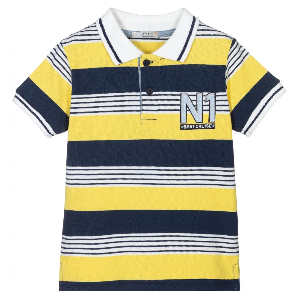 Boys Blue & Yellow Polo Shirt