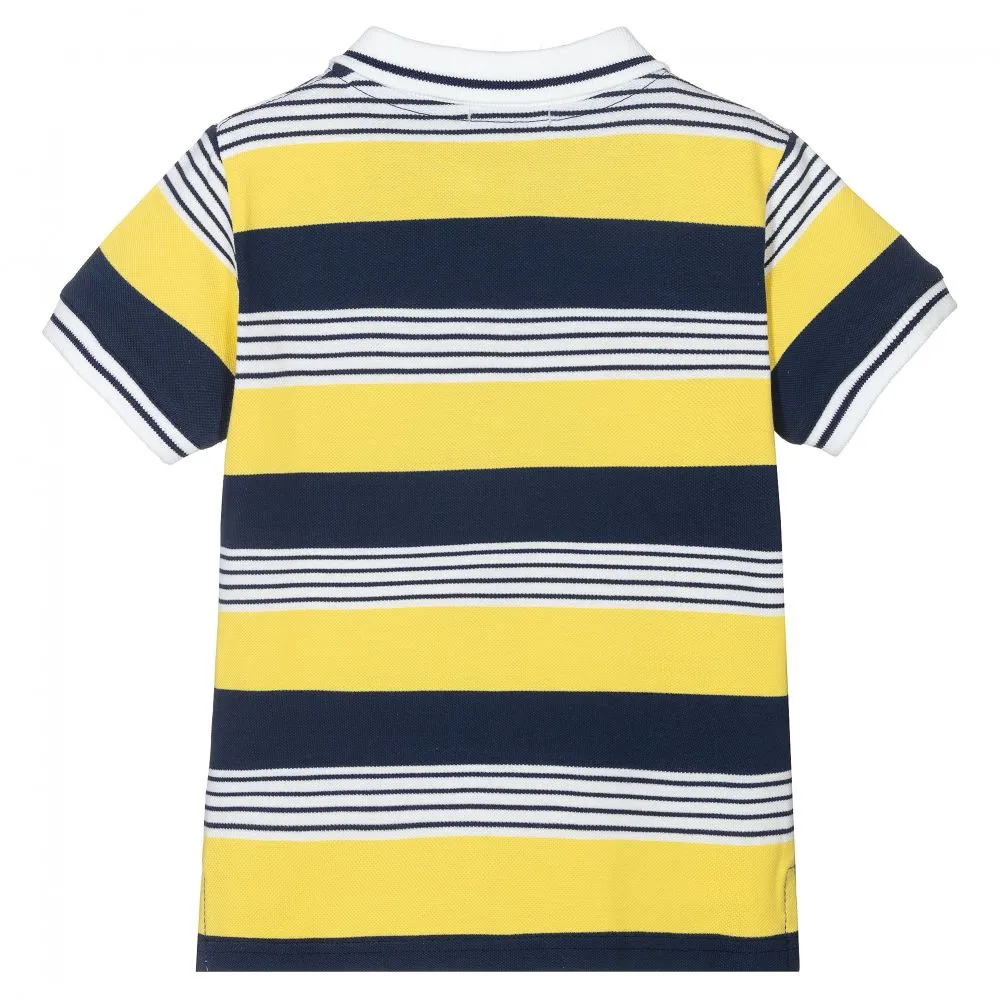 Boys Blue & Yellow Polo Shirt