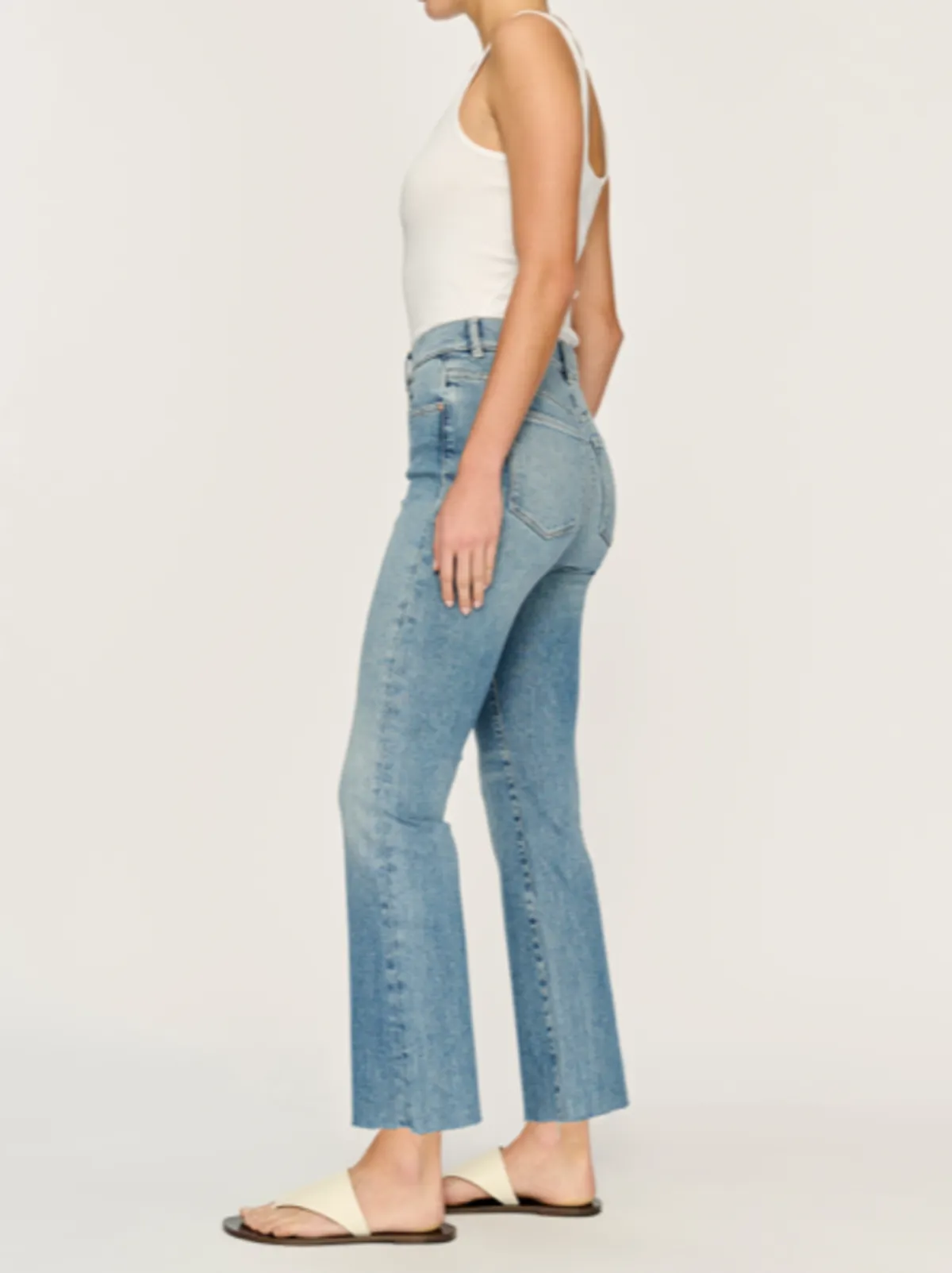 Bridget Boot High Rise Crop Jean - Aged Mid