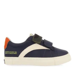 Brixen children's navy blue sneakers with adjustable fastenings