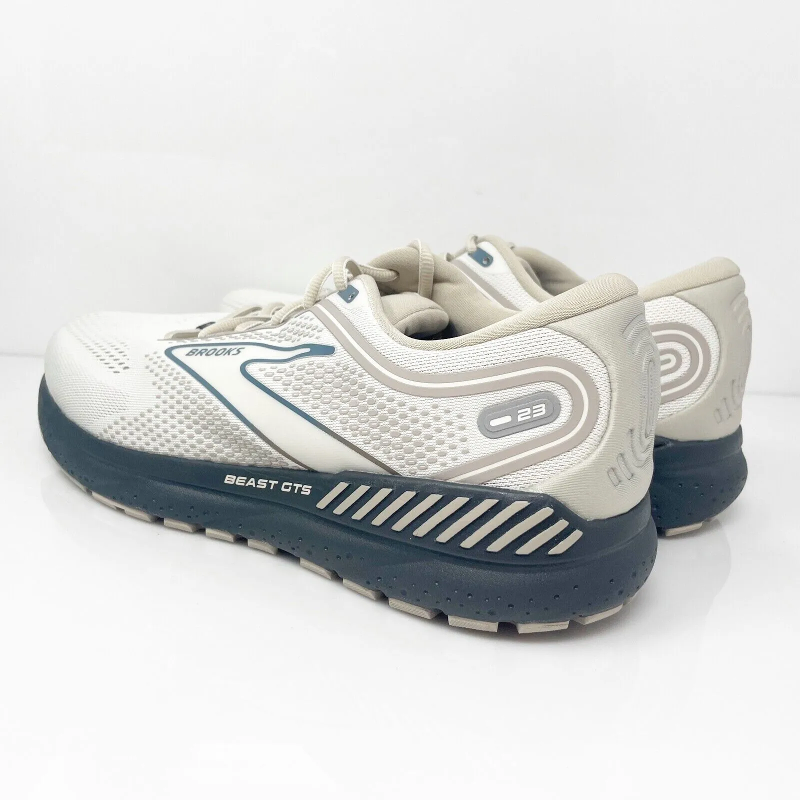 Brooks Mens Beast GTS 23 1104011D216 White Running Shoes Sneakers Size 10.5 D
