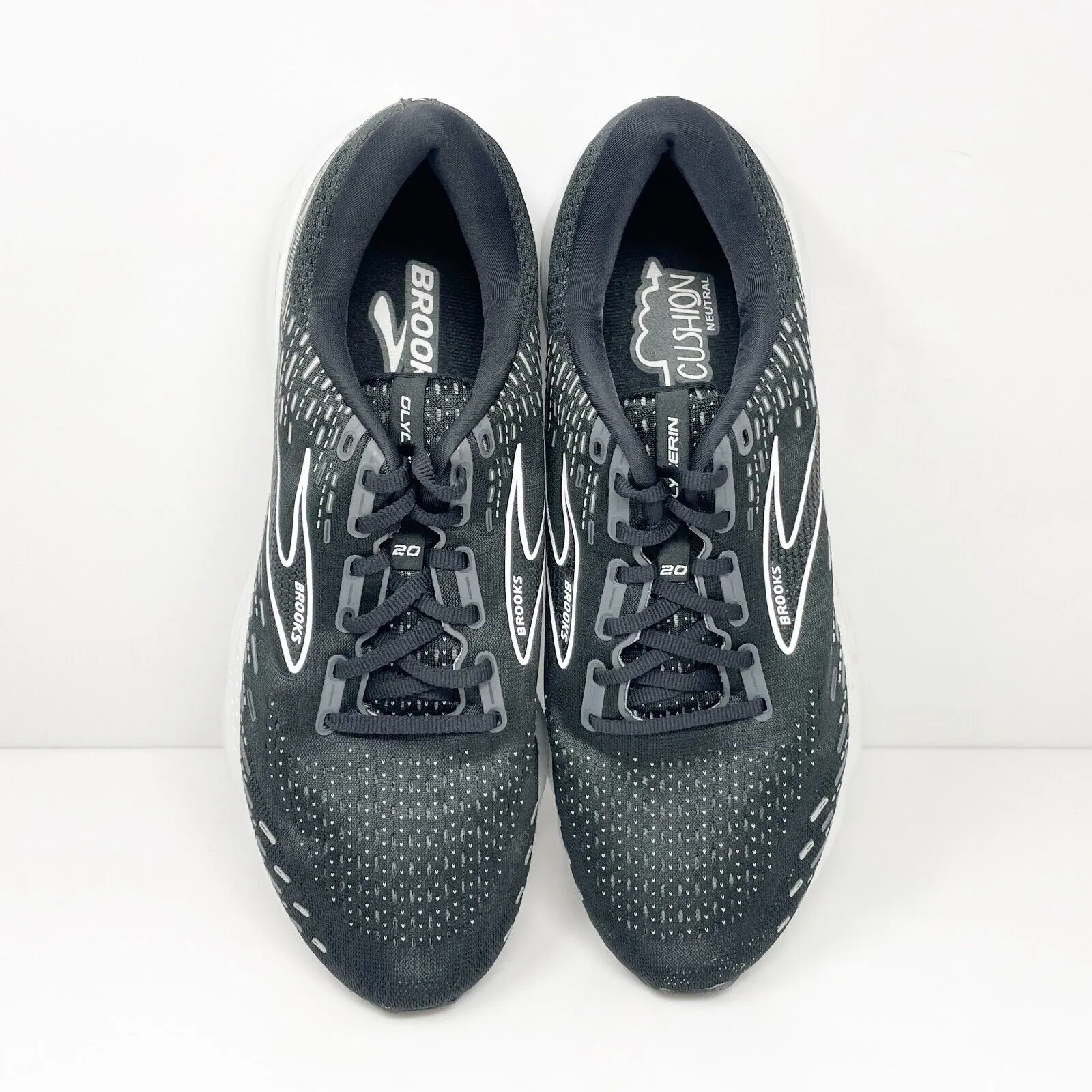 Brooks Mens Glycerin 20 1103821D059 Black Running Shoes Sneakers Size 13 D