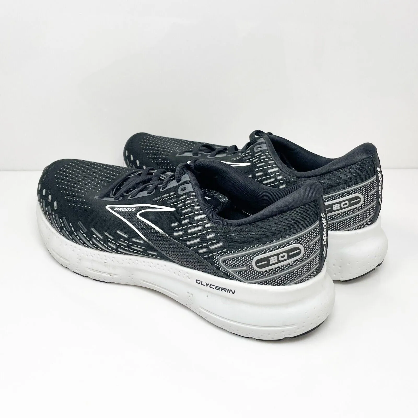 Brooks Mens Glycerin 20 1103821D059 Black Running Shoes Sneakers Size 13 D
