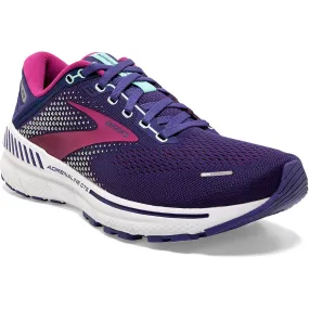 Brooks Women's Adrenaline GTS 22 Running Shoe - Navy/Yucca/Pink 1203531B403