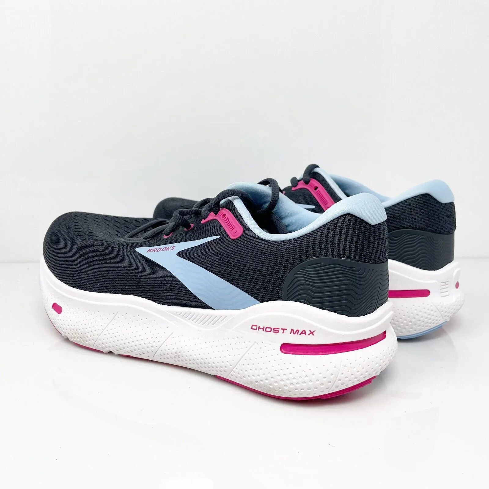 Brooks Womens Ghost Max 1203952E082 Black Running Shoes Sneakers Size 9.5 EE