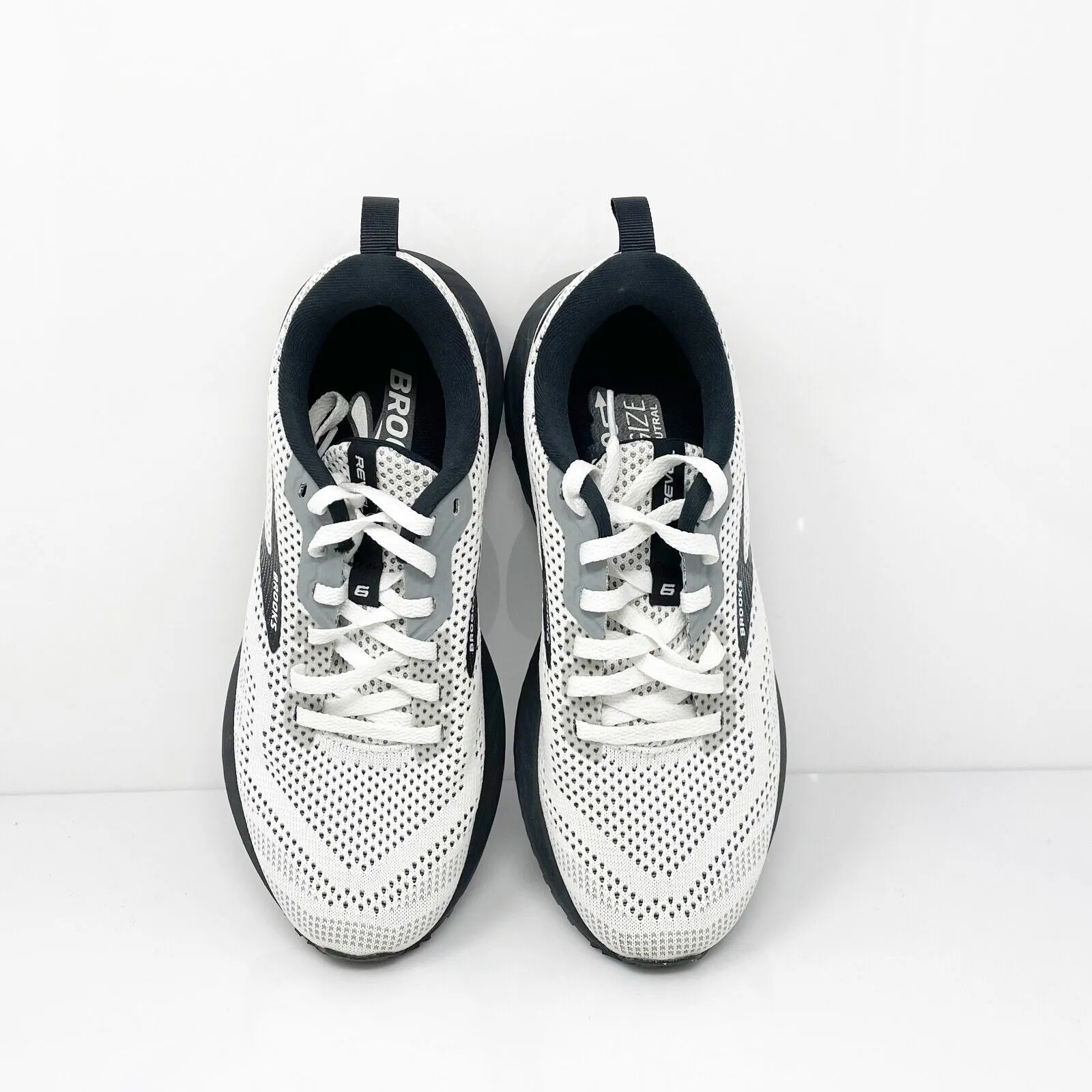 Brooks Womens Revel 6 1203861B121 White Running Shoes Sneakers Size 8.5B