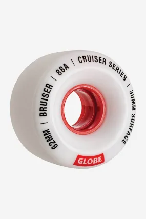 Bruiser Cruiser Skateboard Wheel 62mm - White/Red