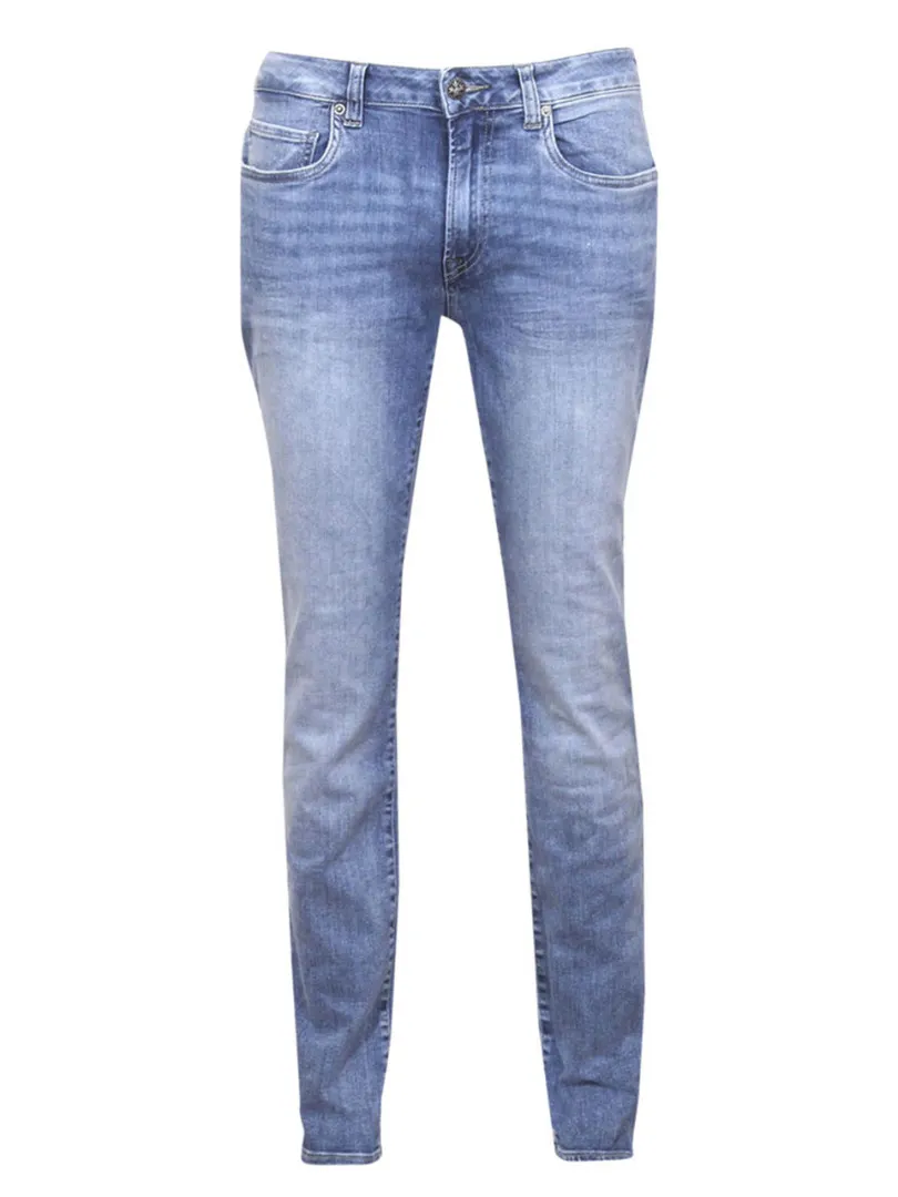Buffalo By David Bitton Men's Slim Ash Jeans Indigo Crinkled & Sanded Sz. 33x32