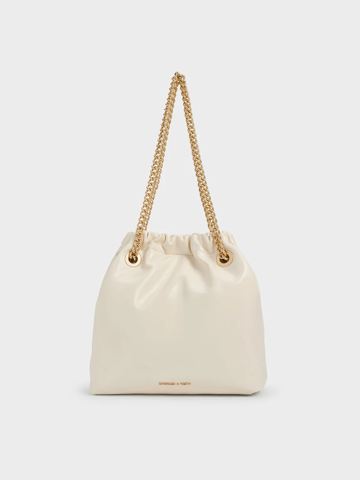 Caia Chain-Handle Tote Bag - Cream