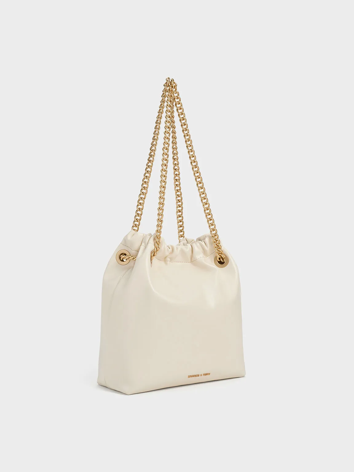 Caia Chain-Handle Tote Bag - Cream