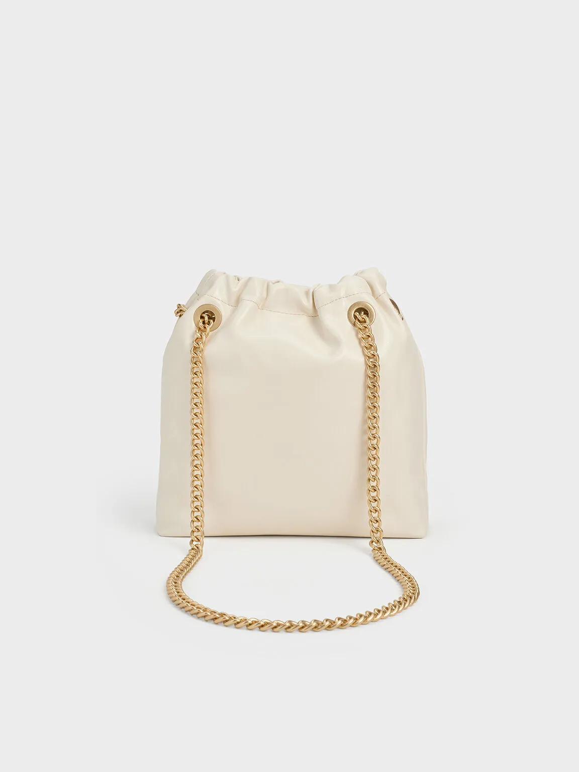 Caia Chain-Handle Tote Bag - Cream