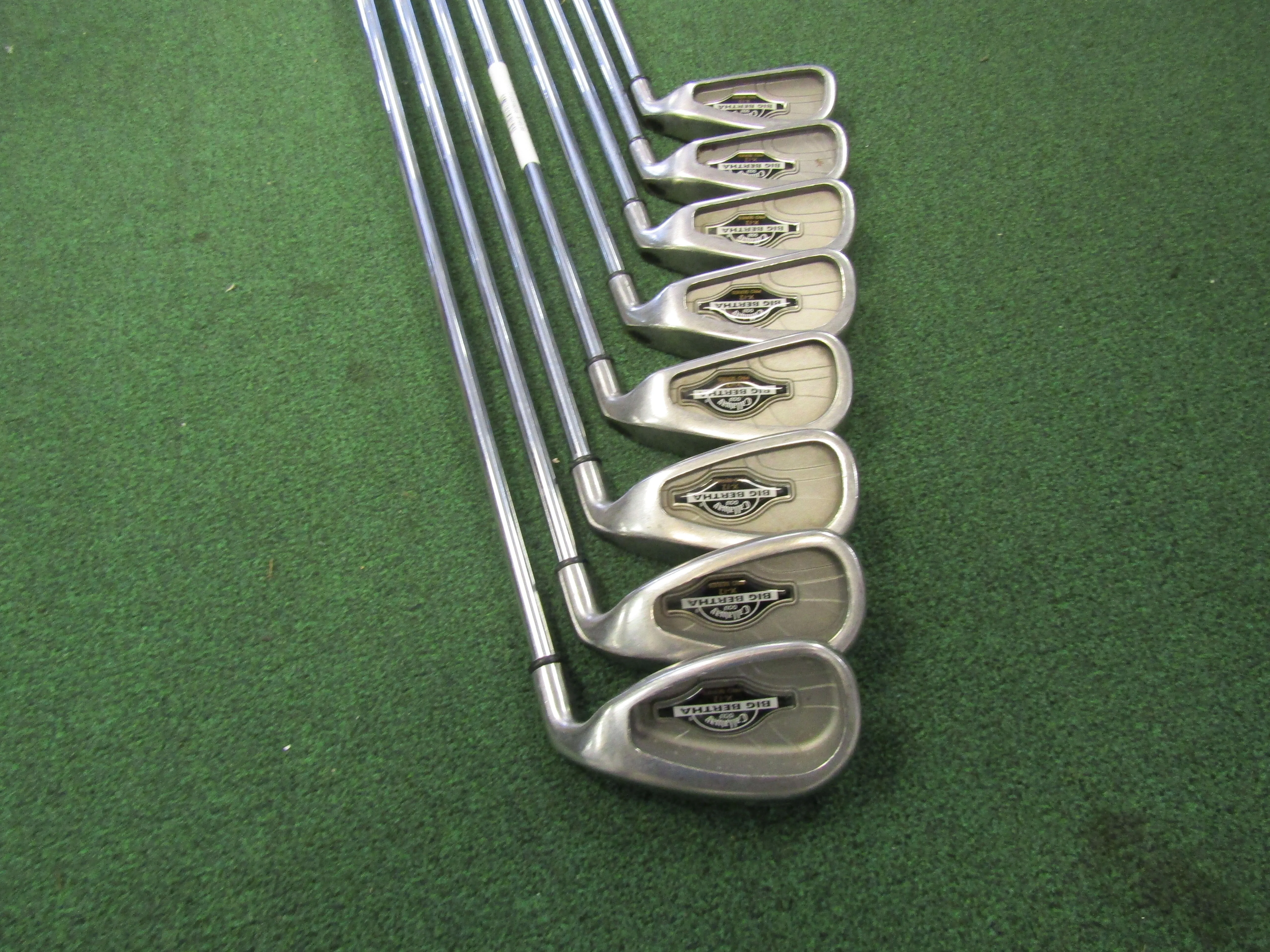 Callaway Big Bertha X-12 #3-PW 8 pc. Iron Set Stiff Flex Steel Shafts MRH