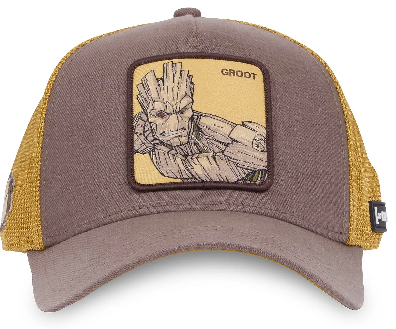 cap Capslab Marvel Premium Trucker - Groot/Brown/Gold - men´s