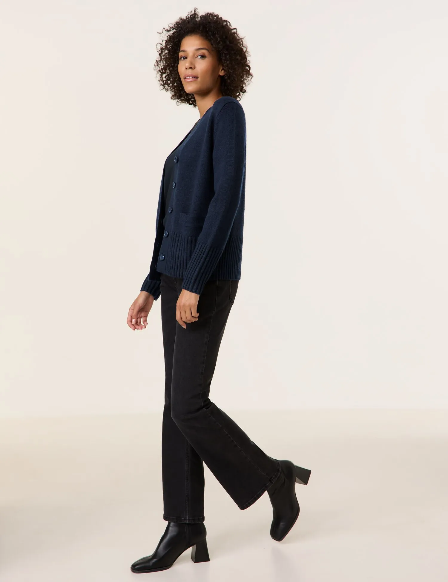 Cardigan with a percentage of wool